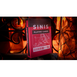 Sinis (Raspberry and Black) Playing Cards by Marc Ventosa