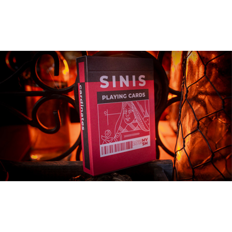 Sinis (Raspberry and Black) Playing Cards by Marc Ventosa