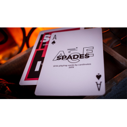 Sinis (Raspberry and Black) Playing Cards by Marc Ventosa