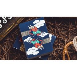 The Dragon (Blue Gilded) Playing Cards