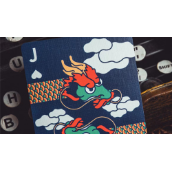 The Dragon (Blue Gilded) Playing Cards
