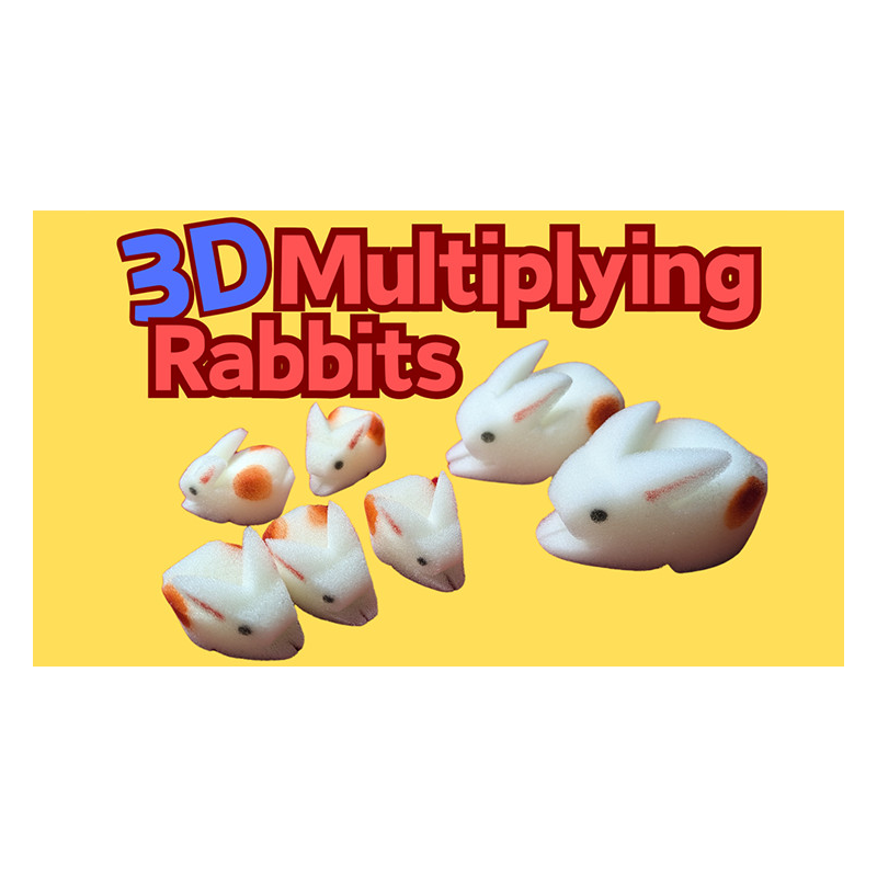 3D Multiplying Rabbits (7 Pc Mom and Pop with 5 babies) Set