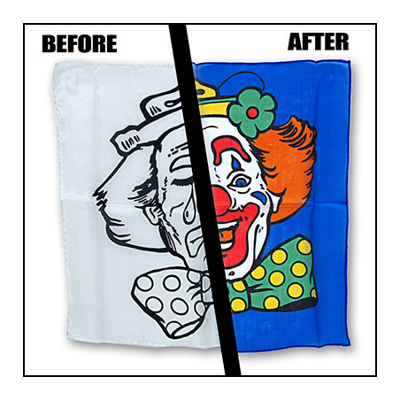 Happy / Sad Clown Silk Set (18 inch) Magic by Gosh - Trick
