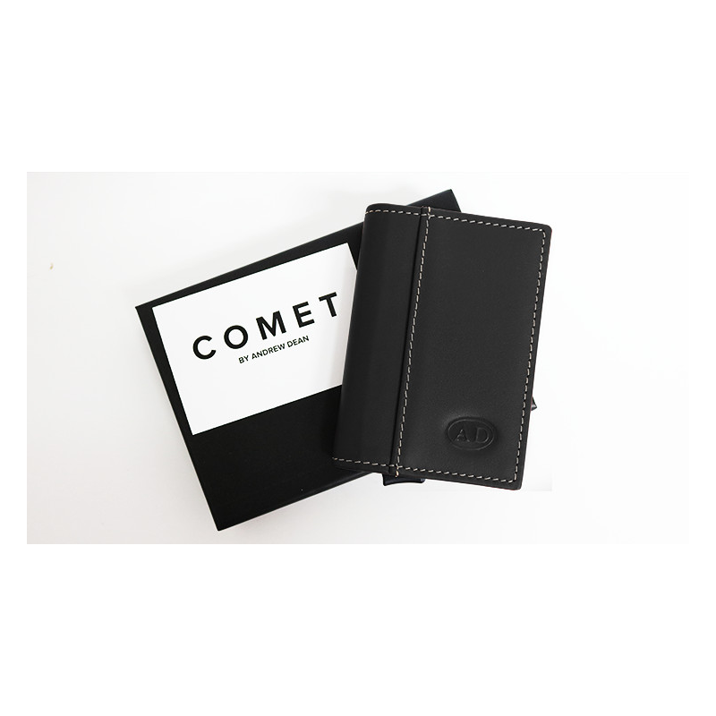 Comet Black Leather Silver Shell (Gimmicks and Online Instruction) by Andrew Dean - Trick