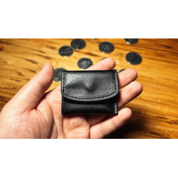 The Cowhide Coin Wallet (Black) by Bacon Magic - Trick