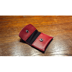 The Cowhide Coin Wallet (Red) by Bacon Magic - Trick