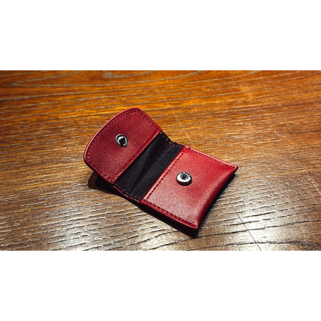 The Cowhide Coin Wallet (Red) by Bacon Magic - Trick